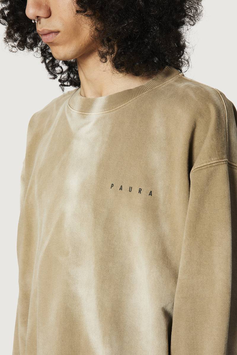 Paura SAMUEL CREWNECK SWEATSHIRT MUD Outlet