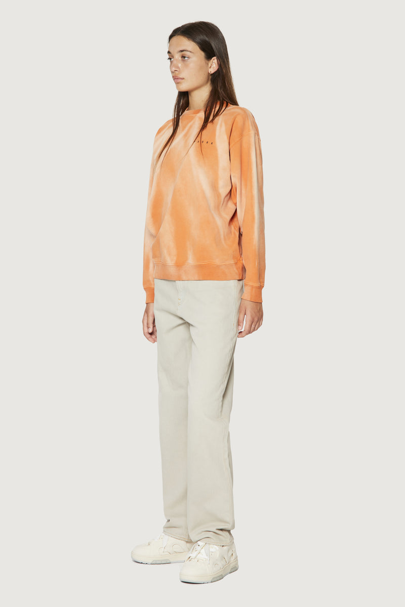 Paura SAMUEL CREWNECK SWEATSHIRT ORANGE In Vendita