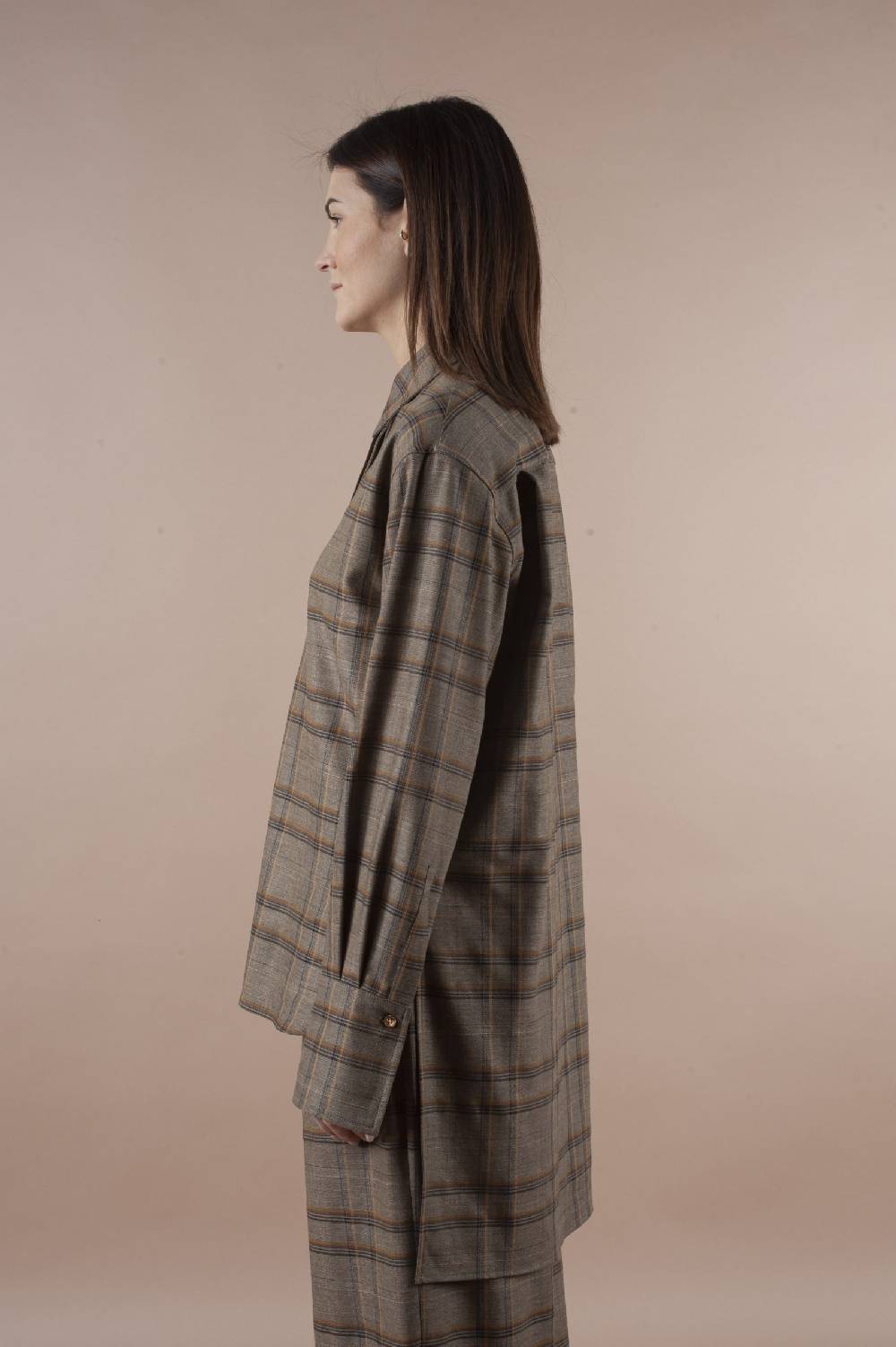 Pdr Phisique Du Role PHISIQUE DU ROLE SHIRT IN LIGHT TARTAN VIRGIN WOOL Qualità Garantita