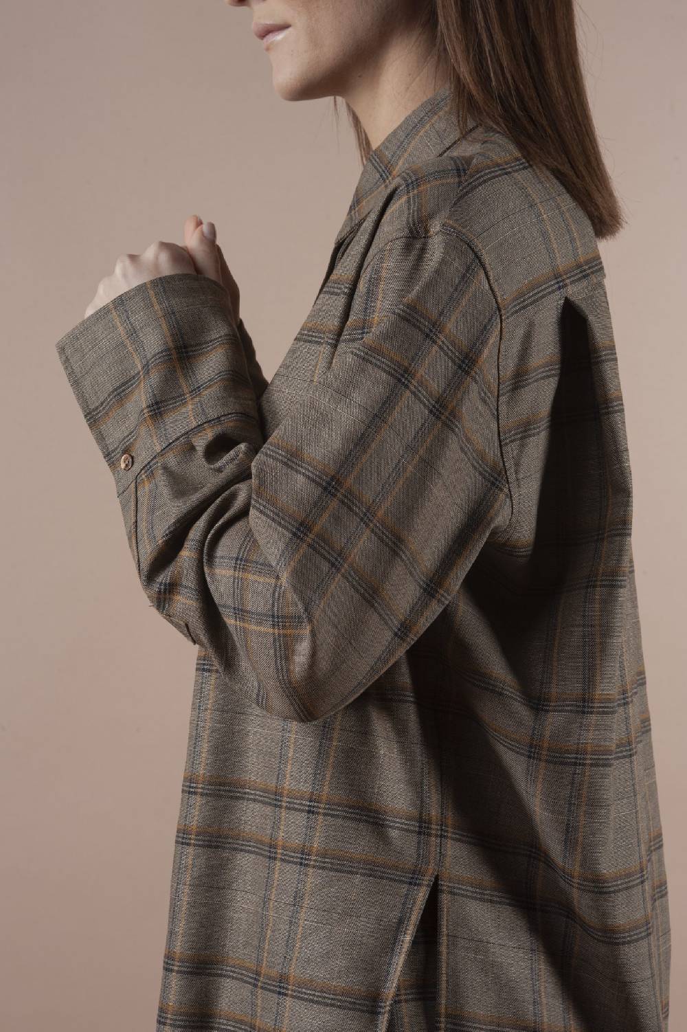 Pdr Phisique Du Role PHISIQUE DU ROLE SHIRT IN LIGHT TARTAN VIRGIN WOOL Qualità Garantita