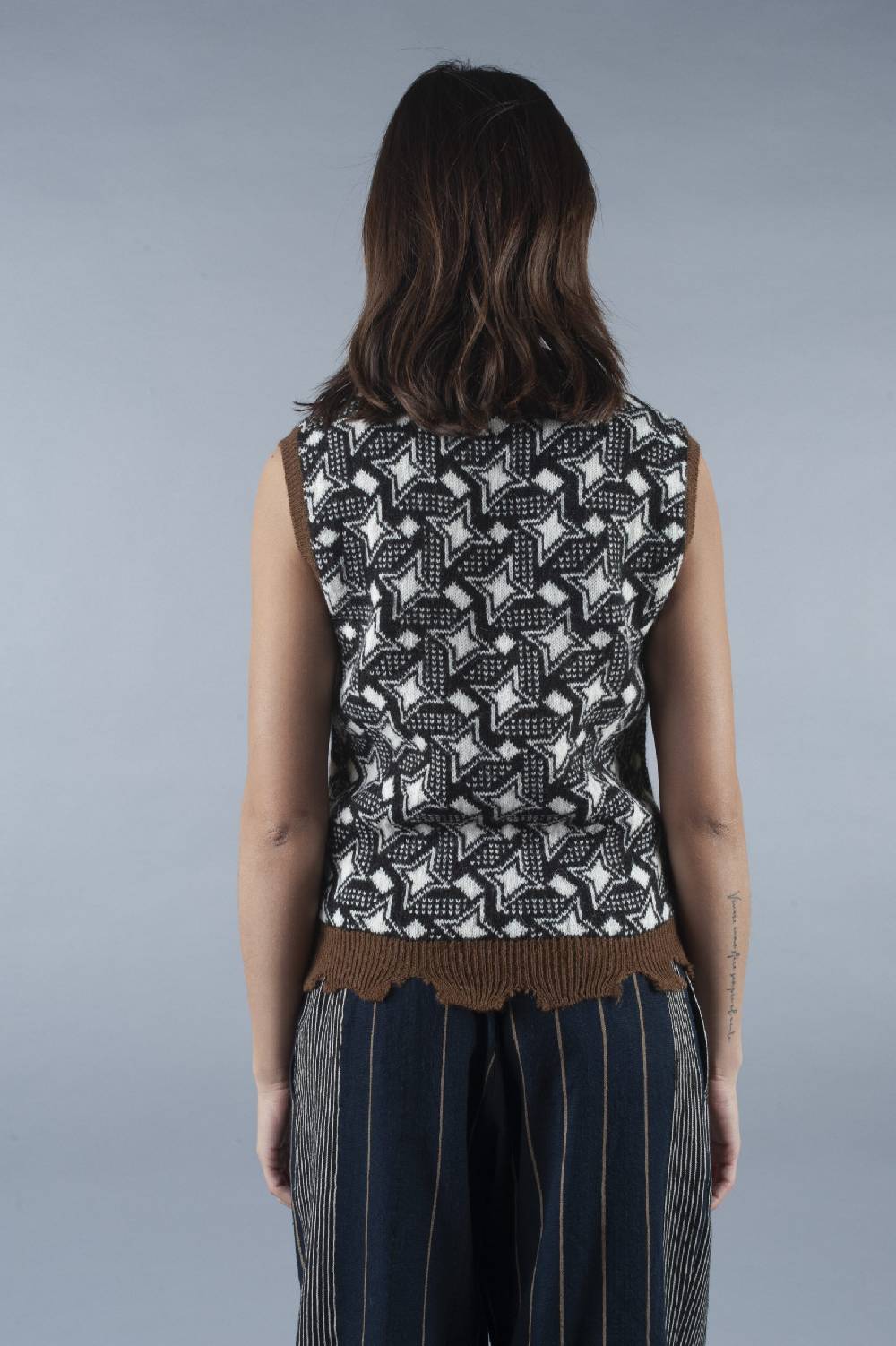 Pdr Phisique Du Role PHISIQUE DU ROLE TOP SWEATER JAQUARD IN ALPACA Consegna Veloce
