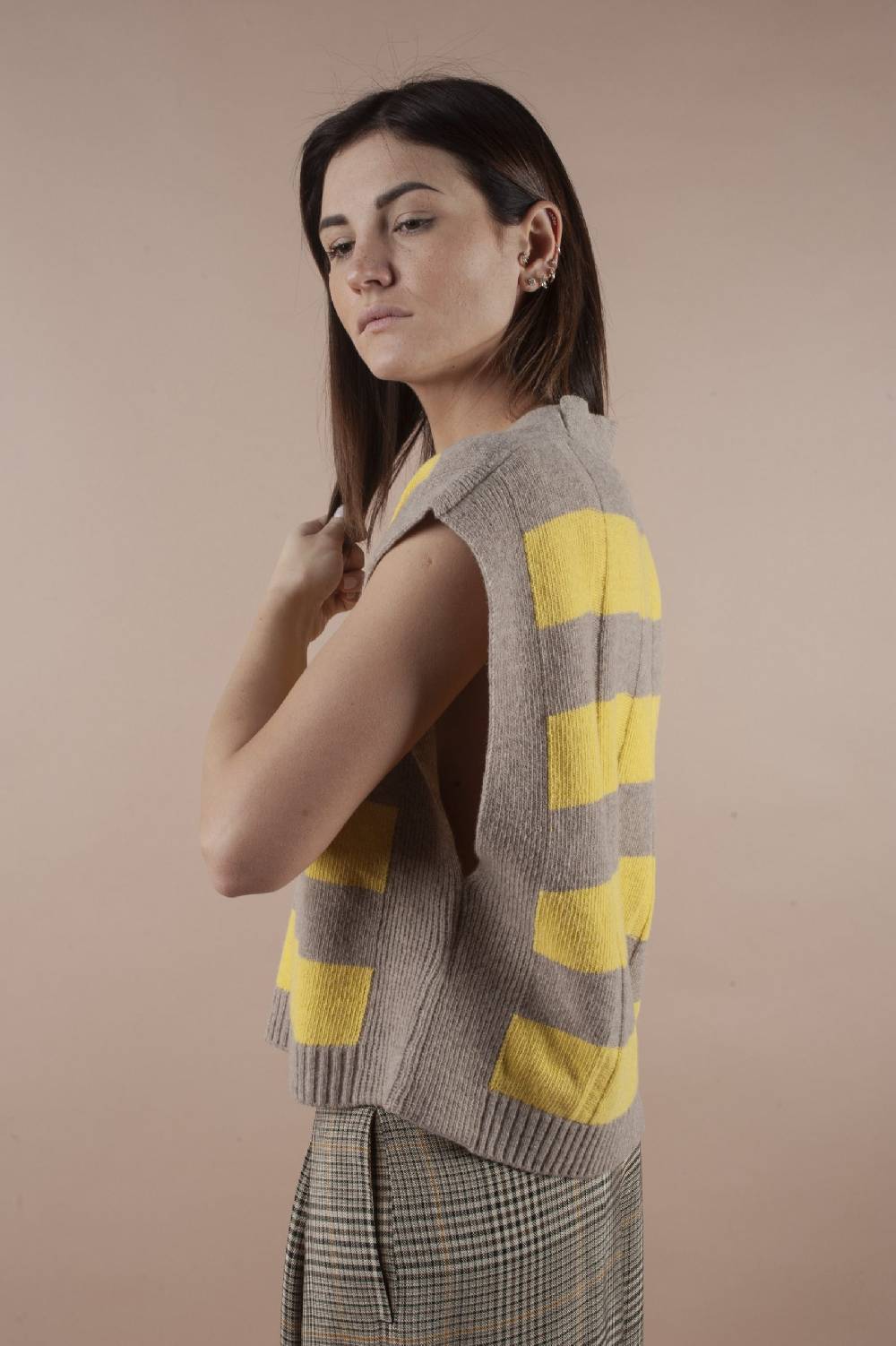 Pdr Phisique Du Role PHISIQUE DU ROLE STRIPED SWEATER TOP IN MERINOS WOOL Promozione Limitata