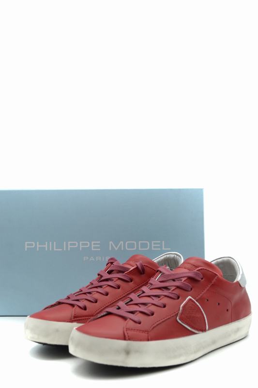 Philippe Model Sneakers Codice prodotto: CLLD V038 PARIS VEAU ROUGE ARGENT Promozione