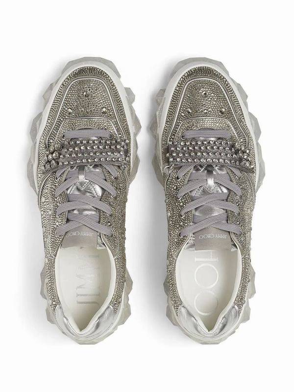 Jimmy Choo Sneakers Codice prodotto: DIAMOND X STRAMP SILVER Lightning offer