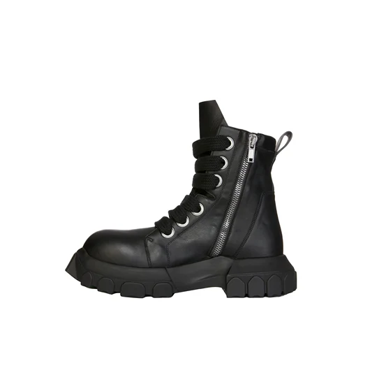 RICK OWENS STIVALI IN PELLE JUMBOLACED LACEUP BOZO TRACTOR Shopping Online