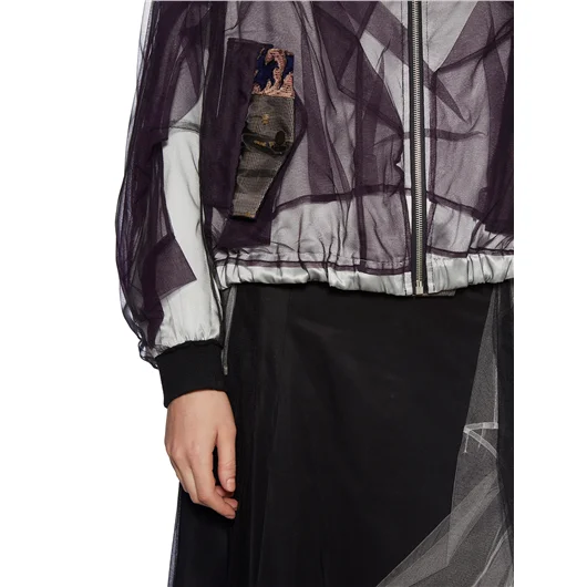 QUETSCHE_ BOMBER IN SATIN E TULLE Offerte esclusive