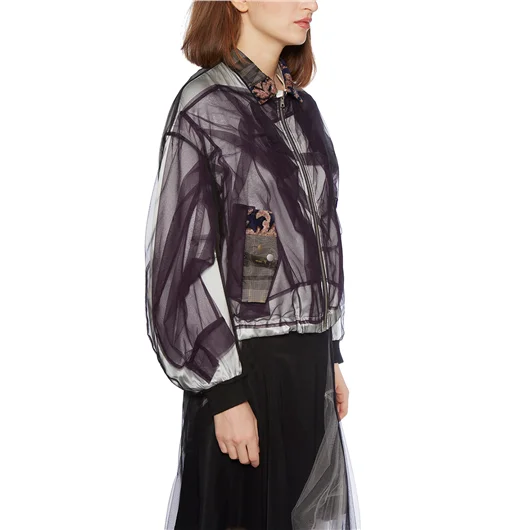 QUETSCHE_ BOMBER IN SATIN E TULLE Offerte esclusive