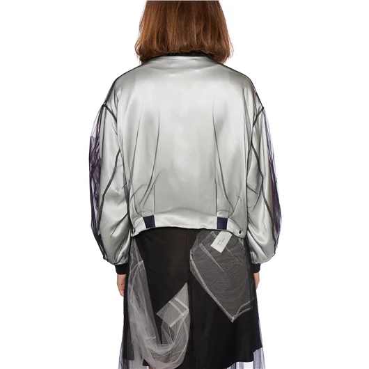 QUETSCHE_ BOMBER IN SATIN E TULLE Offerte esclusive
