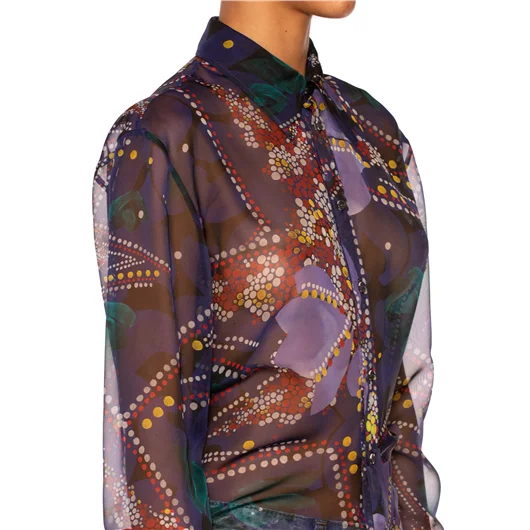DSQUARED CAMICIA IN CHIFFON CON STAMPA FLOREALE In Vendita