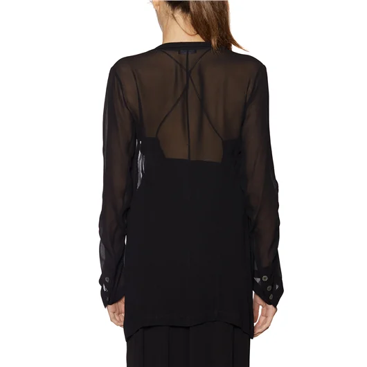 ANN DEMEULEMEESTER CAMICIA IN CREPE Vendita Economica