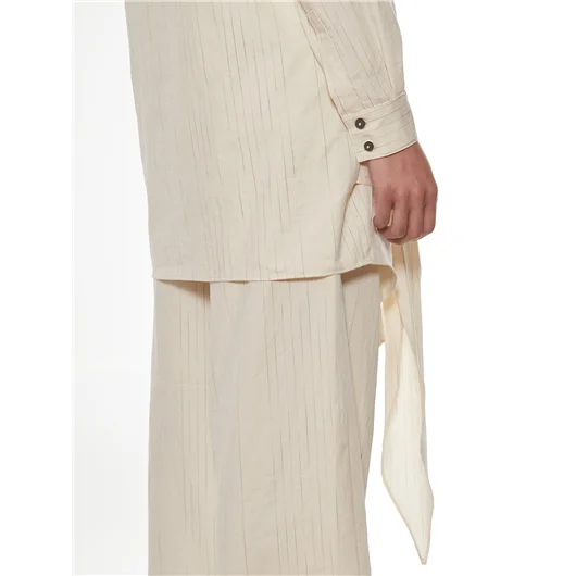 NOSTRASANTISSIMA CAMICIA OVERSIZE IN COTONE E LINO Moda