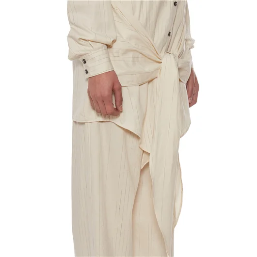 NOSTRASANTISSIMA CAMICIA OVERSIZE IN COTONE E LINO Moda