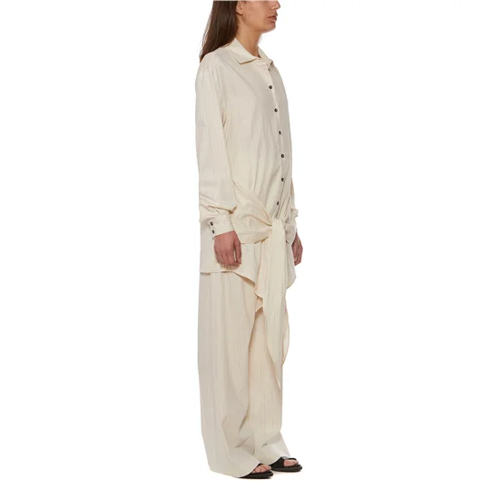 NOSTRASANTISSIMA CAMICIA OVERSIZE IN COTONE E LINO Moda