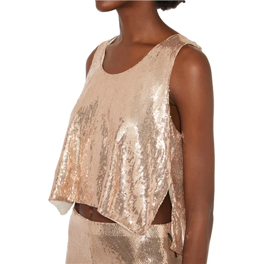 NOSTRASANTISSIMA CANOTTA OVERSIZE FULL PAILLETTES Spedizione Gratuita
