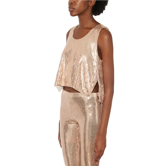 NOSTRASANTISSIMA CANOTTA OVERSIZE FULL PAILLETTES Spedizione Gratuita