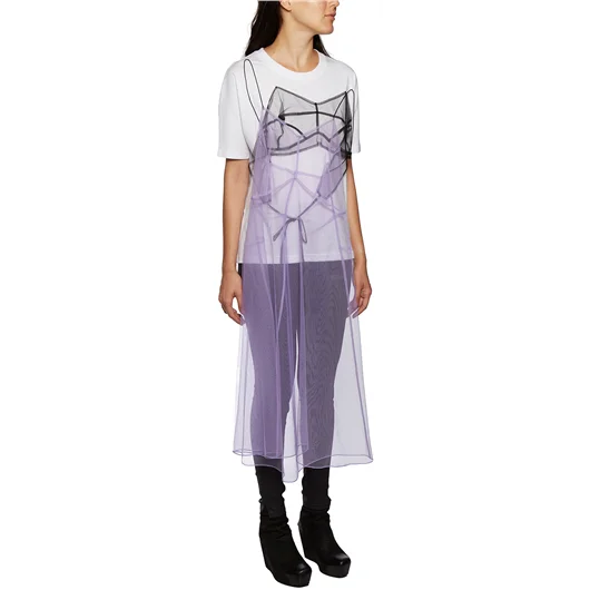 QUETSCHE_ DRESS T-SHIRT IN COTONE E TULLE Vendite Flash