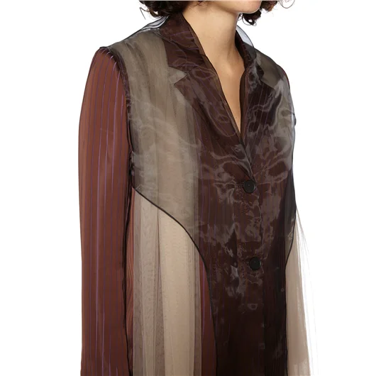 QUETSCHE_ GIACCA BLAZER CON INSERTO IN TULLE Italia
