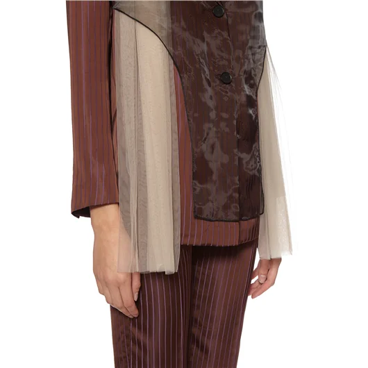 QUETSCHE_ GIACCA BLAZER CON INSERTO IN TULLE Italia