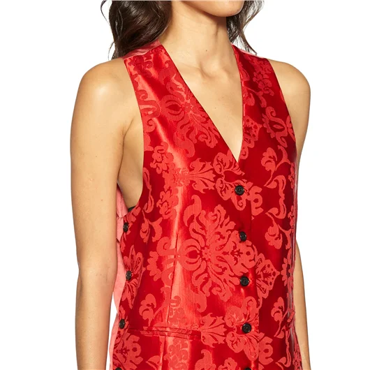 ANN DEMEULEMEESTER GILET IN SETA JACQUARD Presa