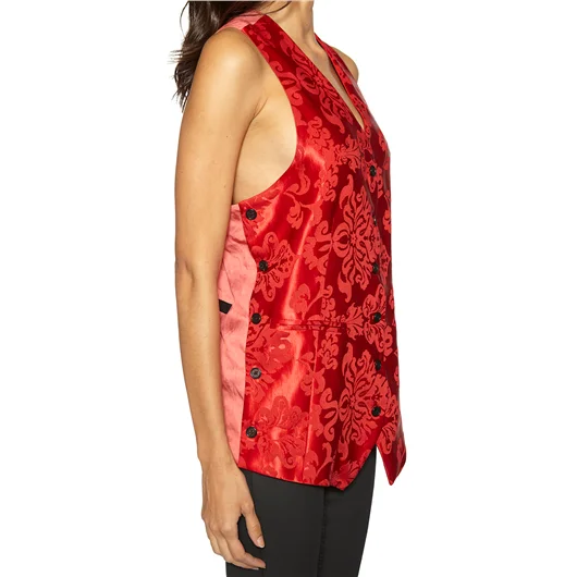 ANN DEMEULEMEESTER GILET IN SETA JACQUARD Presa