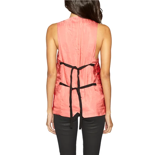 ANN DEMEULEMEESTER GILET IN SETA JACQUARD Presa