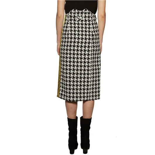 OFF-WHITE CO VIRGIL ABLOH GONNA LONGUETTE PIED DE POULE Vendite Flash