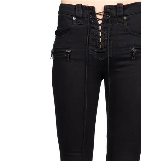 BEN TAVERNITI UNRAVEL JEANS IN DENIM STONE LACE UP Negozi Online