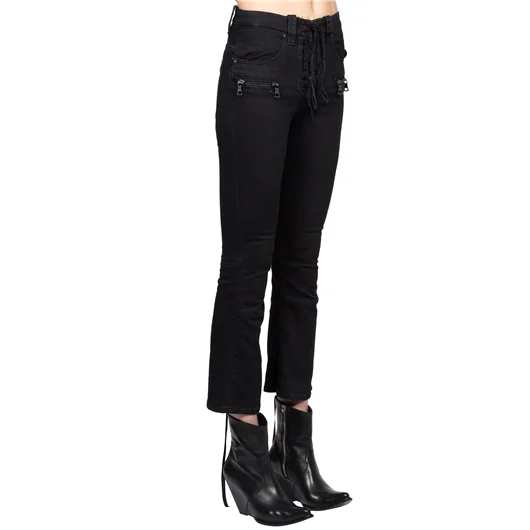 BEN TAVERNITI UNRAVEL JEANS IN DENIM STONE LACE UP Negozi Online