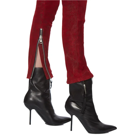 BEN TAVERNITI UNRAVEL PANTALONI IN PELLE STRETCH LACEUP Affare Del Giorno
