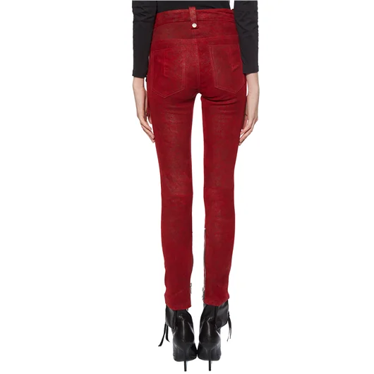 BEN TAVERNITI UNRAVEL PANTALONI IN PELLE STRETCH LACEUP Affare Del Giorno