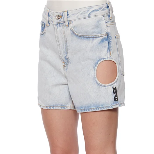 OFF-WHITE CO VIRGIL ABLOH SHORTS IN DENIM METEOR STRAIGHT Offerte stagionali