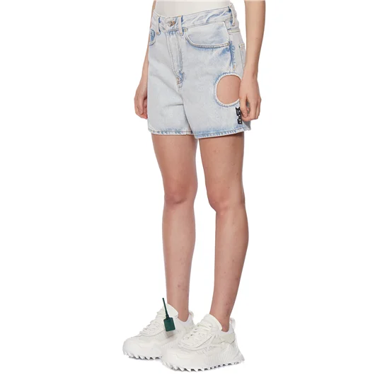 OFF-WHITE CO VIRGIL ABLOH SHORTS IN DENIM METEOR STRAIGHT Offerte stagionali