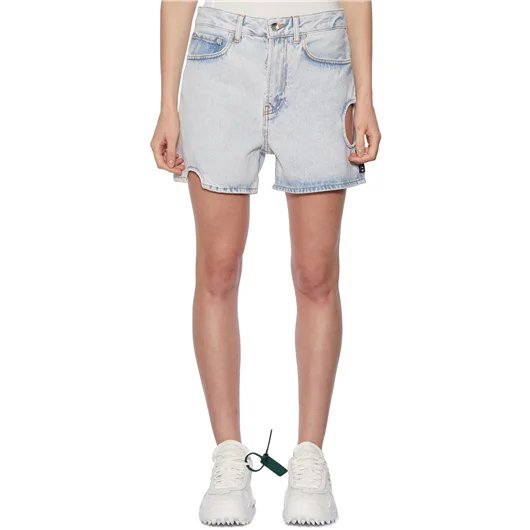 OFF-WHITE CO VIRGIL ABLOH SHORTS IN DENIM METEOR STRAIGHT Offerte stagionali