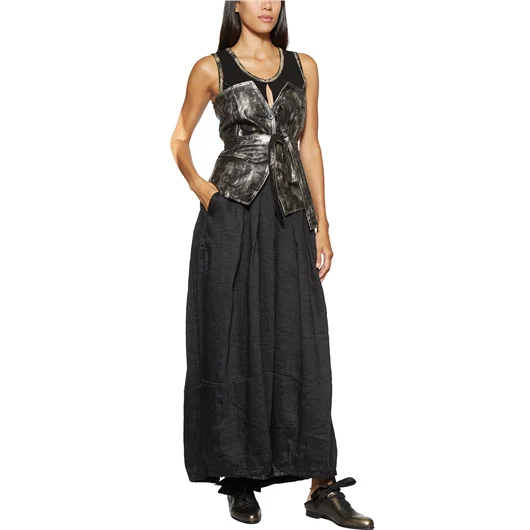 MASNADA TOP IN PELLE LAMINATA Vendita Calda