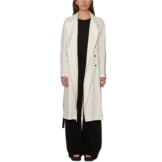 ISAAC SELLAM TRENCH IN LINO CERATO Saldi Di Fabbrica