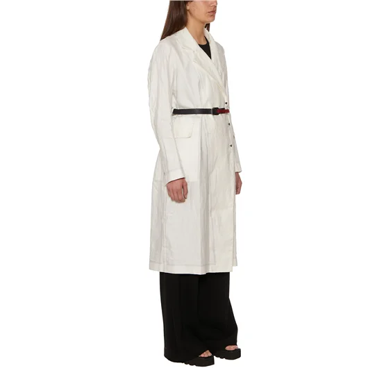 ISAAC SELLAM TRENCH IN LINO CERATO Saldi Di Fabbrica