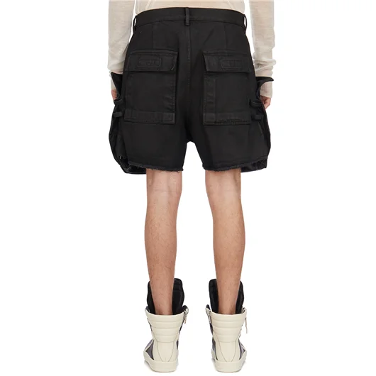 RICK OWENS BERMUDA IN DENIM STEFAN CARGO Prezzo Ridotto