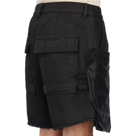 RICK OWENS BERMUDA IN DENIM STEFAN CARGO Prezzo Ridotto