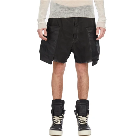 RICK OWENS BERMUDA IN DENIM STEFAN CARGO Prezzo Ridotto