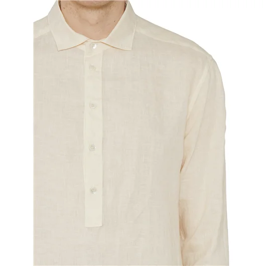 PAOLO PECORA CAMICIA IN LINO Saldi Di Fabbrica