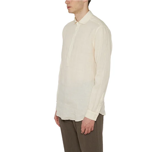 PAOLO PECORA CAMICIA IN LINO Saldi Di Fabbrica