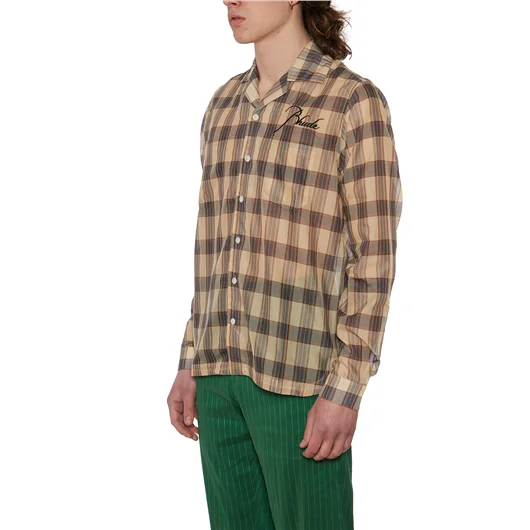 RHUDE CAMICIA LOGO IN MISTO COTONE Italy