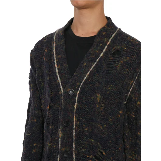 DANIELE ALESSANDRINI CARDIGAN IN MISTO LANA Fino Al -60%