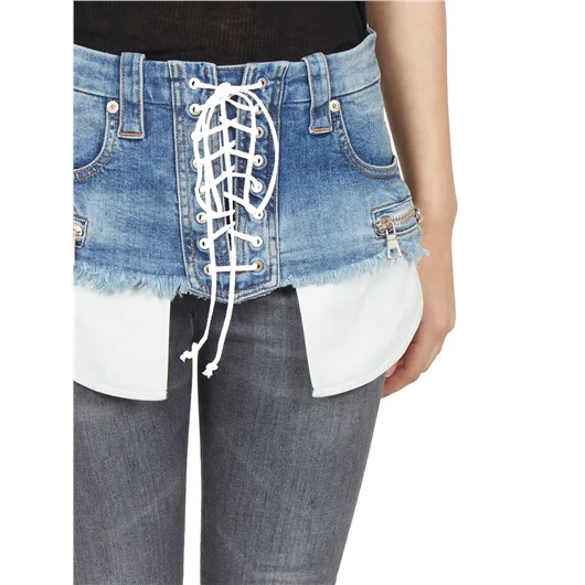 BEN TAVERNITI UNRAVEL CINTURA DENIM LACE UP Prezzo Ridotto