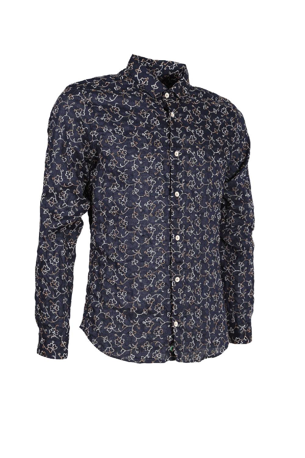 Poggianti Camicia uomo spring summer 24 FIRENZE-73F-233 Consegna Veloce