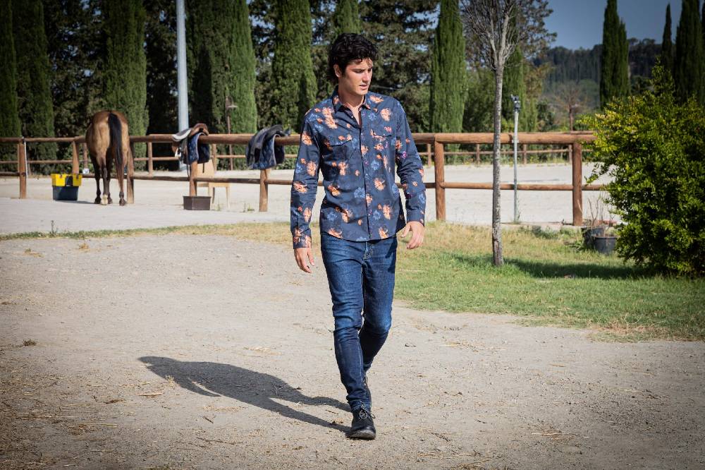Poggianti Camicia uomo spring summer 24 BUD-73-525 Sottocosto