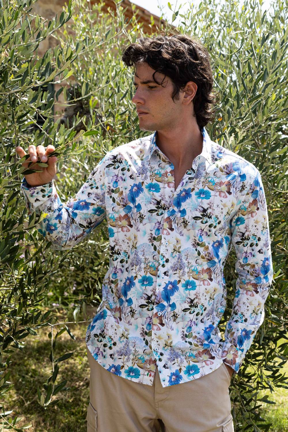 Poggianti Camicia uomo spring summer 24 FIRENZE-73F-130 Saldi