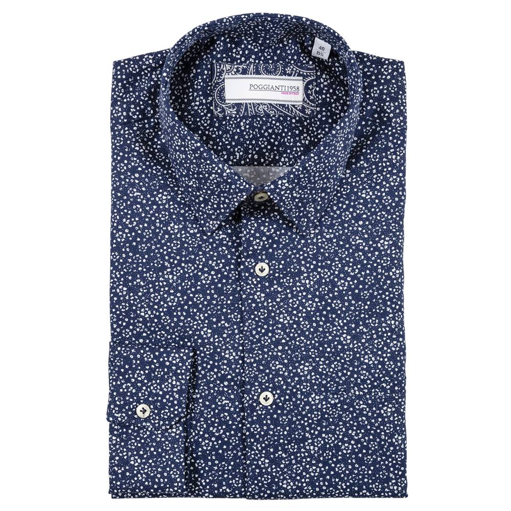 Poggianti Camicia fantasia collo italiano Duty-free