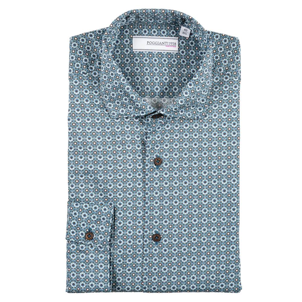 Poggianti Camicia fantasia collo francese I Più Venduti