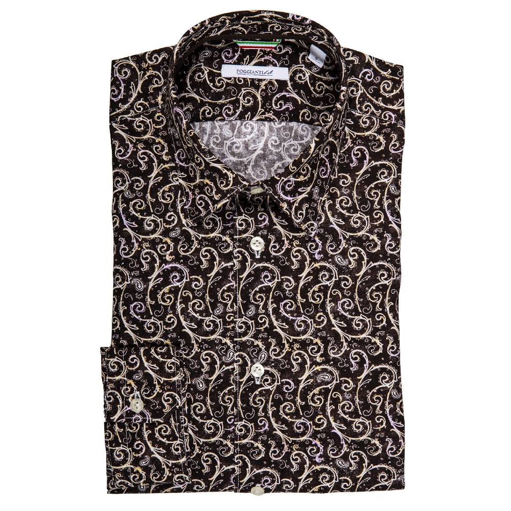 Poggianti Camicia fantasia collo classico Negozio
